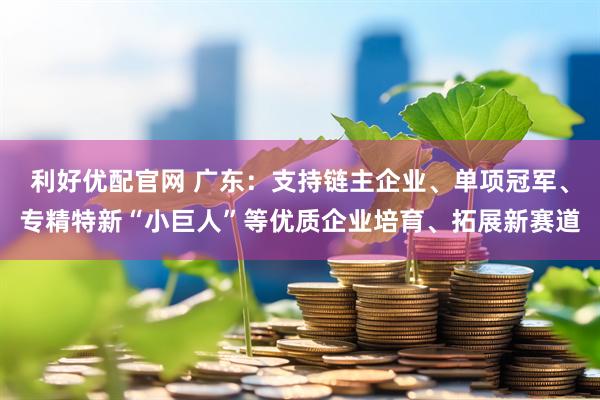 利好优配官网 广东：支持链主企业、单项冠军、专精特新“小巨人”等优质企业培育、拓展新赛道